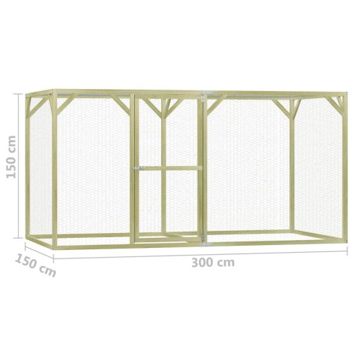 Kippenhok 1,5x3x1,5 m geïmpregneerd grenenhout - Afbeelding 6