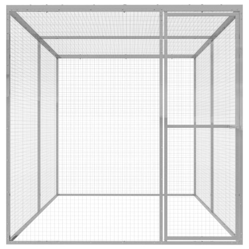 Kattenkooi 3x1,5x1,5 m gegalvaniseerd staal - Afbeelding 2