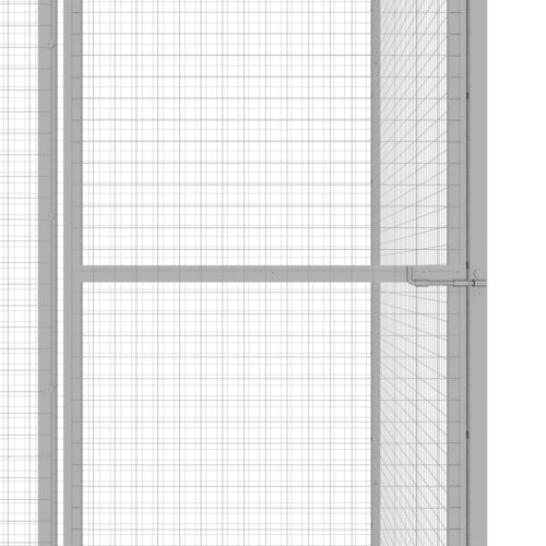 Kattenkooi 3x1,5x1,5 m gegalvaniseerd staal - Afbeelding 4