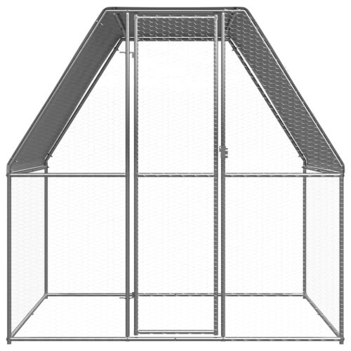Buitenhok voor kippen 2x2x2 m gegalvaniseerd staal - Afbeelding 2