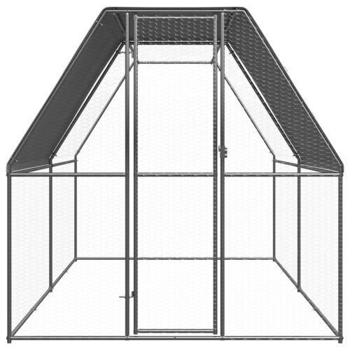 Kippenhok 2x4x2 m gegalvaniseerd staal - Afbeelding 2