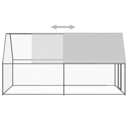 Kippenhok 2x4x2 m gegalvaniseerd staal - Afbeelding 4