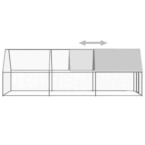 Kippenhok 2x6x2 m gegalvaniseerd staal - Afbeelding 4