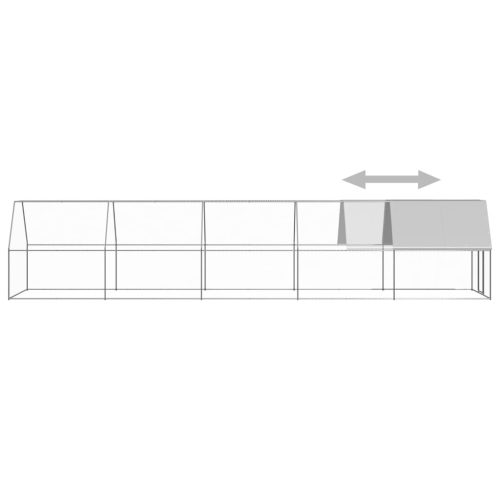 Kippenhok 2x10x2 m gegalvaniseerd staal - Afbeelding 4