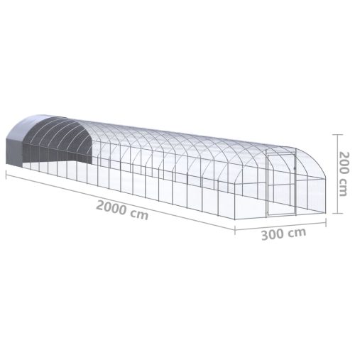 Kippenren 3x20x2 m gegalvaniseerd staal - Afbeelding 9