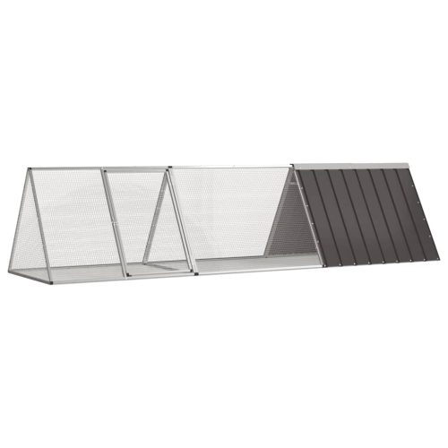 Konijnenhok 302,5x80,5x71 cm gegalvaniseerd staal antraciet
