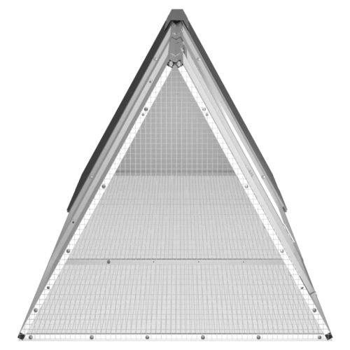 Konijnenhok 302,5x80,5x71 cm gegalvaniseerd staal antraciet - Afbeelding 4