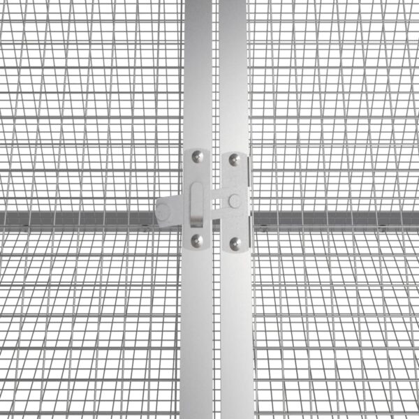 Konijnenhok 403,5x80,5x71 cm gegalvaniseerd staal antraciet - Afbeelding 5