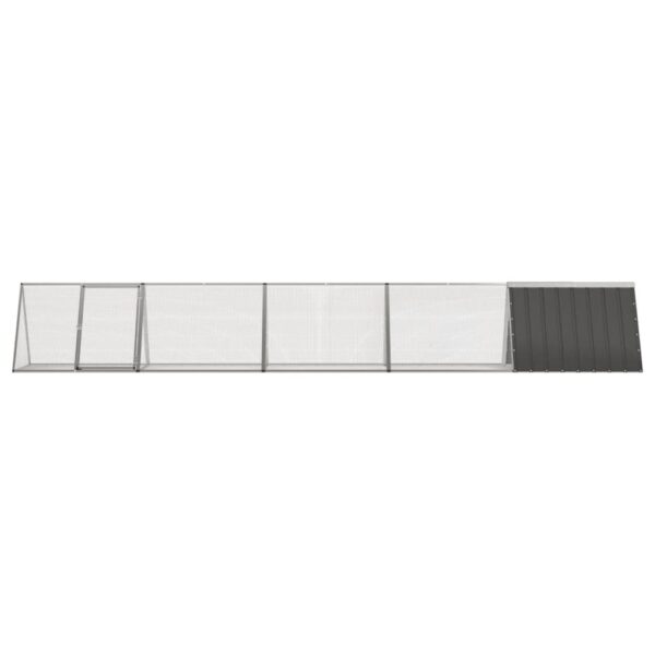 Konijnenhok 504,5x80,5x71 cm gegalvaniseerd staal antraciet - Afbeelding 3