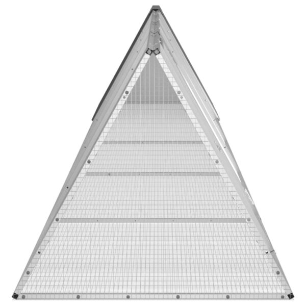 Konijnenhok 504,5x80,5x71 cm gegalvaniseerd staal antraciet - Afbeelding 4