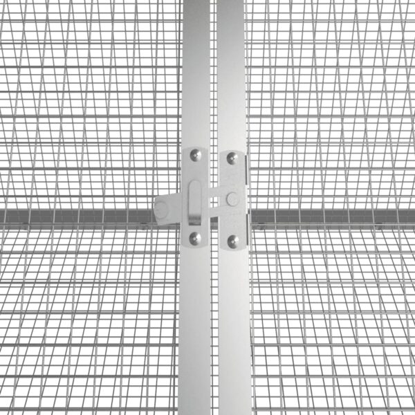 Konijnenhok 504,5x80,5x71 cm gegalvaniseerd staal antraciet - Afbeelding 5