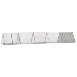 Konijnenhok 504,5x80,5x71 cm gegalvaniseerd staal grijs
