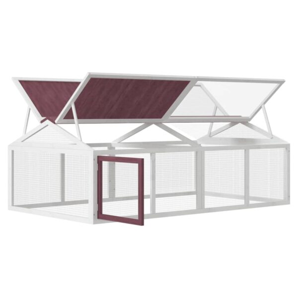 Dierenren 200x112,5x74 cm massief grenenhout mokkakleurig - Afbeelding 4