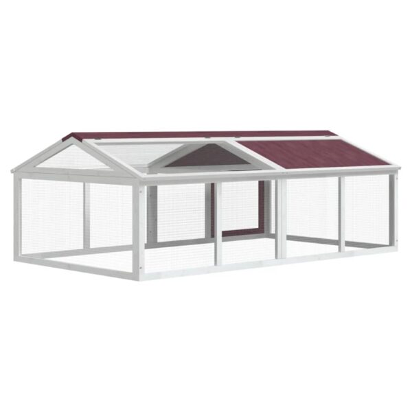 Dierenren 200x112,5x74 cm massief grenenhout mokkakleurig - Afbeelding 6