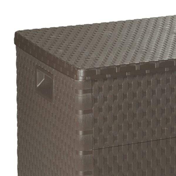 Tuinbox 120x56x63 cm polypropeen rattan bruin - Afbeelding 8
