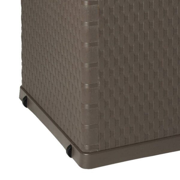 Tuinbox 120x56x63 cm polypropeen rattan bruin - Afbeelding 9