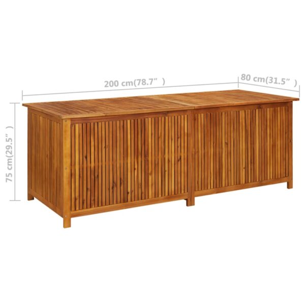 Tuinbox 200x80x75 cm massief acaciahout - Afbeelding 10