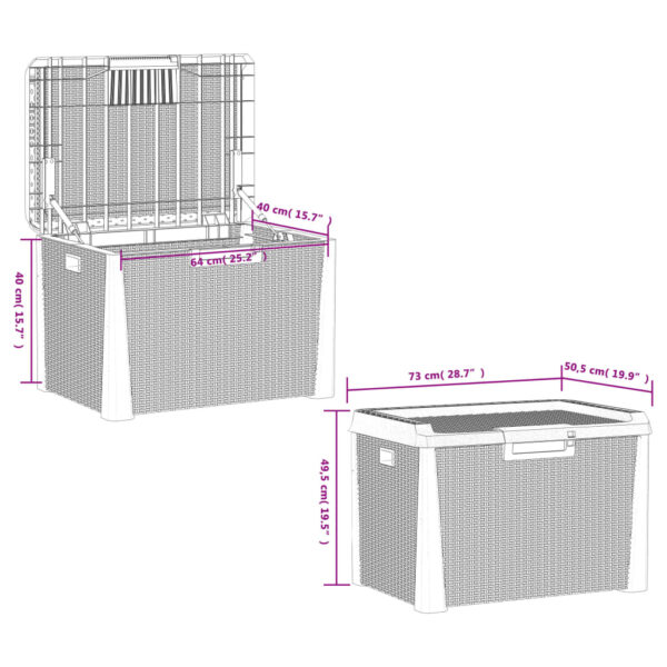 Tuinbox 125 L polypropeen antracietkleurig - Afbeelding 10