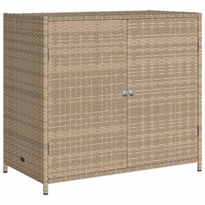 Tuinkast 83x45x76 cm poly rattan beige