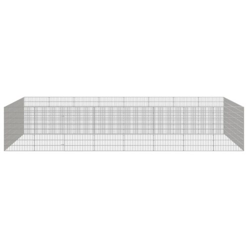 Dierenverblijf 24 panelen 54x80 cm gegalvaniseerd ijzer - Afbeelding 3