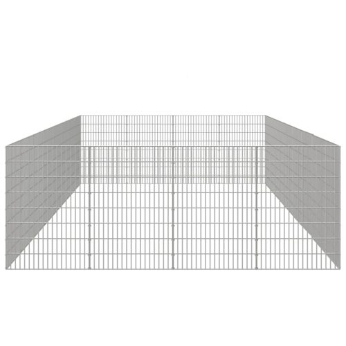Dierenverblijf 24 panelen 54x80 cm gegalvaniseerd ijzer - Afbeelding 4