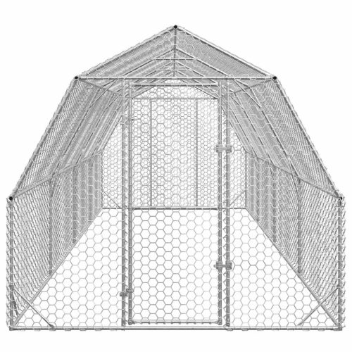 Kippenren 2,5x8x2,25 m gegalvaniseerd staal - Afbeelding 3