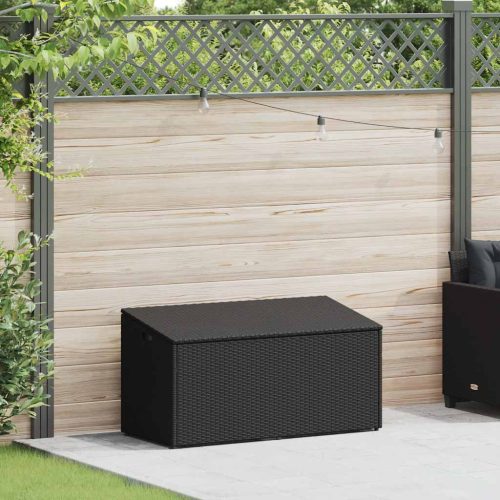 Tuinbox 110x50x58 cm poly rattan zwart - Afbeelding 2