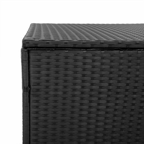 Tuinbox 110x50x58 cm poly rattan zwart - Afbeelding 8