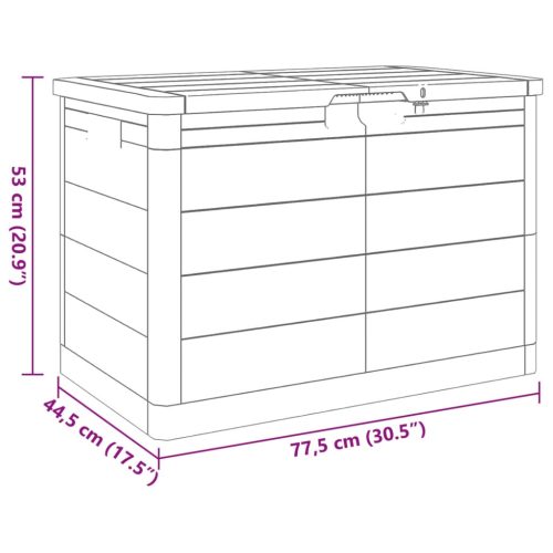 Kussenbox 77,5x44,5x53 cm polypropeen grijs - Afbeelding 11