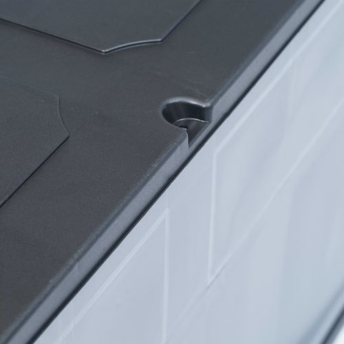 Opbergkist 320 L grijs zwart - Afbeelding 8
