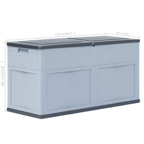 Opbergkist 320 L grijs zwart - Afbeelding 9
