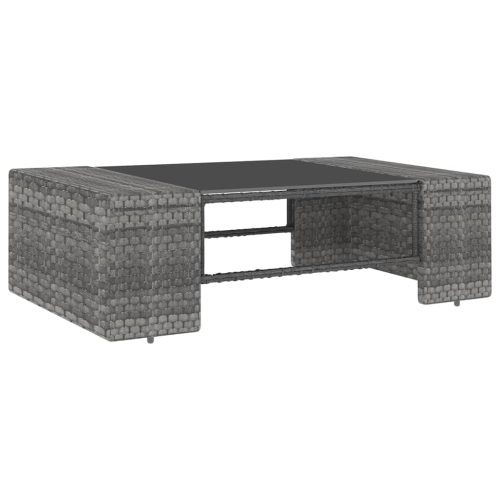 14-delige Loungeset met kussens poly rattan grijs - Afbeelding 10