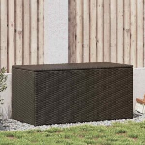 Tuinbox 100x50x50 cm poly rattan bruin