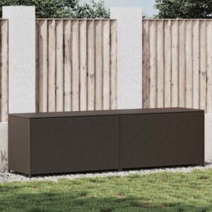 Tuinbox 200x50x60 cm poly rattan bruin