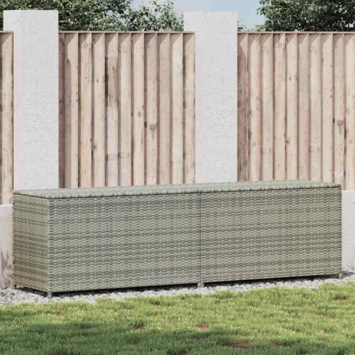 Tuinbox 200x50x60 cm poly rattan grijs