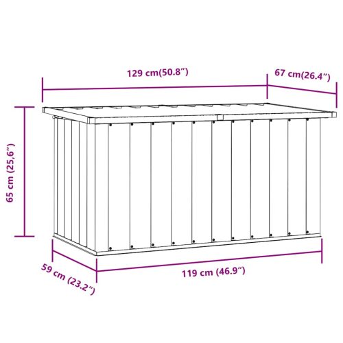 Tuinbox 129x67x65 cm grijs - Afbeelding 11