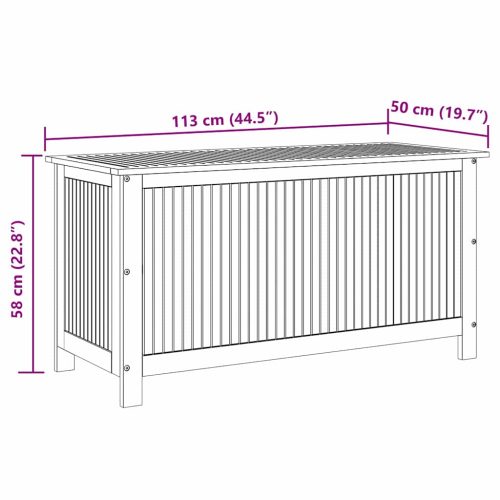Tuinbox 113x50x58 cm massief acaciahout - Afbeelding 11