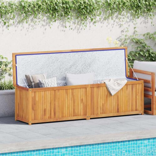 Tuinbox 200x50x55 cm massief teakhout