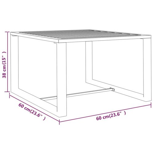 9-delige Loungeset met kussens aluminium antracietkleurig - Afbeelding 8