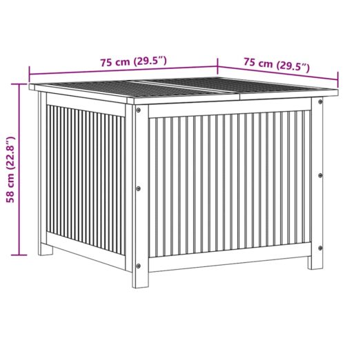 Tuinbox 75x75x58 cm massief acaciahout - Afbeelding 10