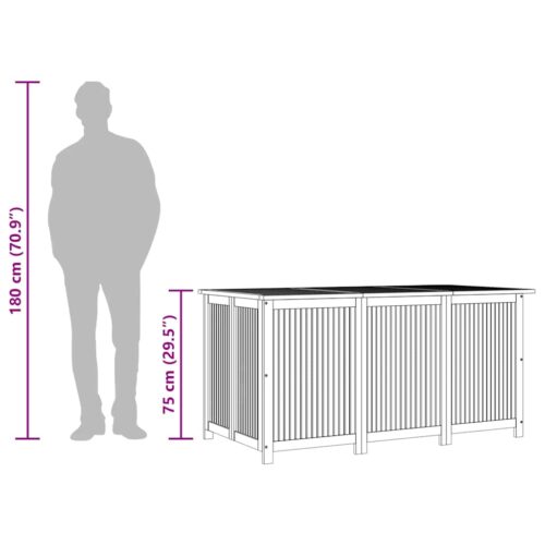 Tuinbox 150x80x75 cm massief acaciahout - Afbeelding 11