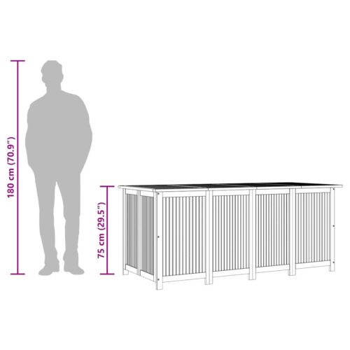 Tuinbox 175x80x75 cm massief acaciahout - Afbeelding 11