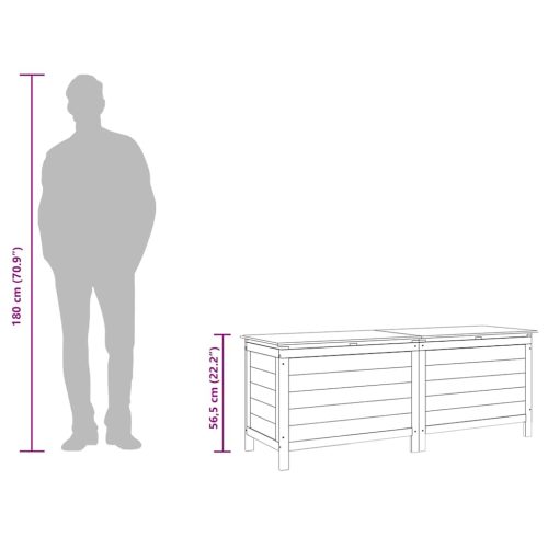 Tuinbox 150x50x56,5 cm massief vurenhout - Afbeelding 9