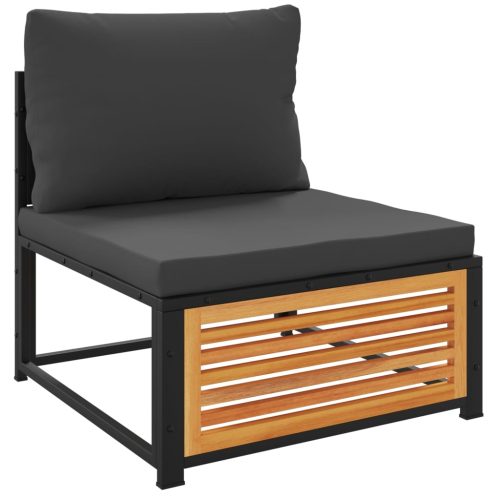 10-delige Loungeset met kussens massief acaciahout - Afbeelding 5