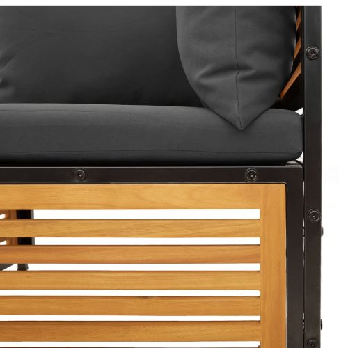 10-delige Loungeset met kussens massief acaciahout - Afbeelding 10