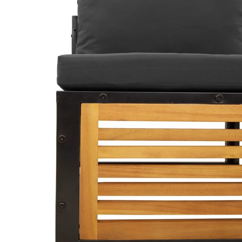10-delige Loungeset met kussens massief acaciahout - Afbeelding 11