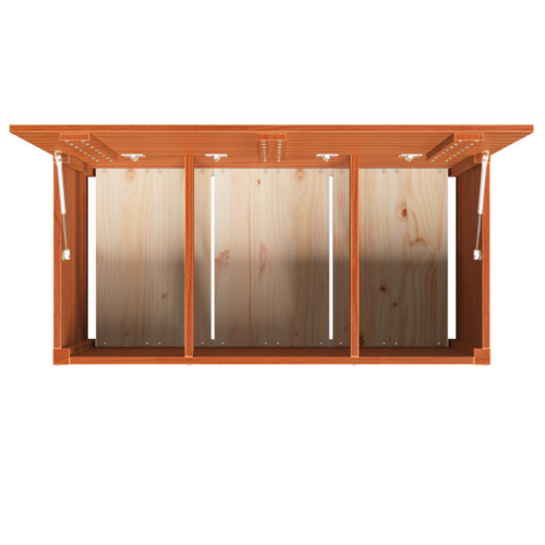 Tuinopslagdoos Wasbruin 101 x 50.5 x 46.5 cm Massief grenenhout - Afbeelding 9