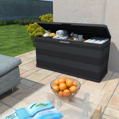 Tuinbox 117x45x56 cm zwart - Afbeelding 2