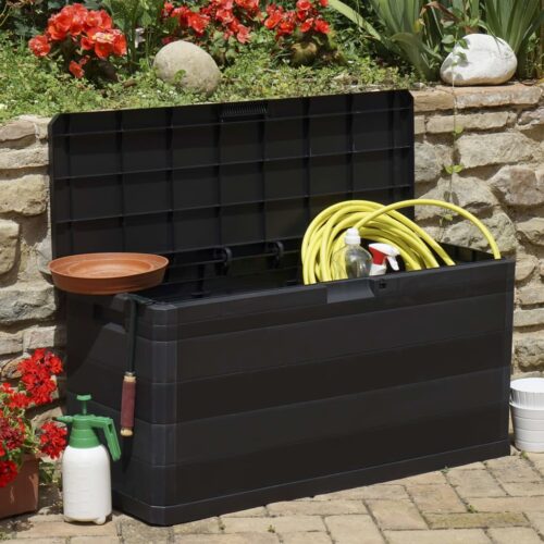 Tuinbox 117x45x56 cm zwart - Afbeelding 3