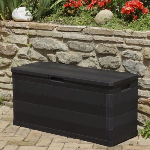 Tuinbox 117x45x56 cm zwart - Afbeelding 5